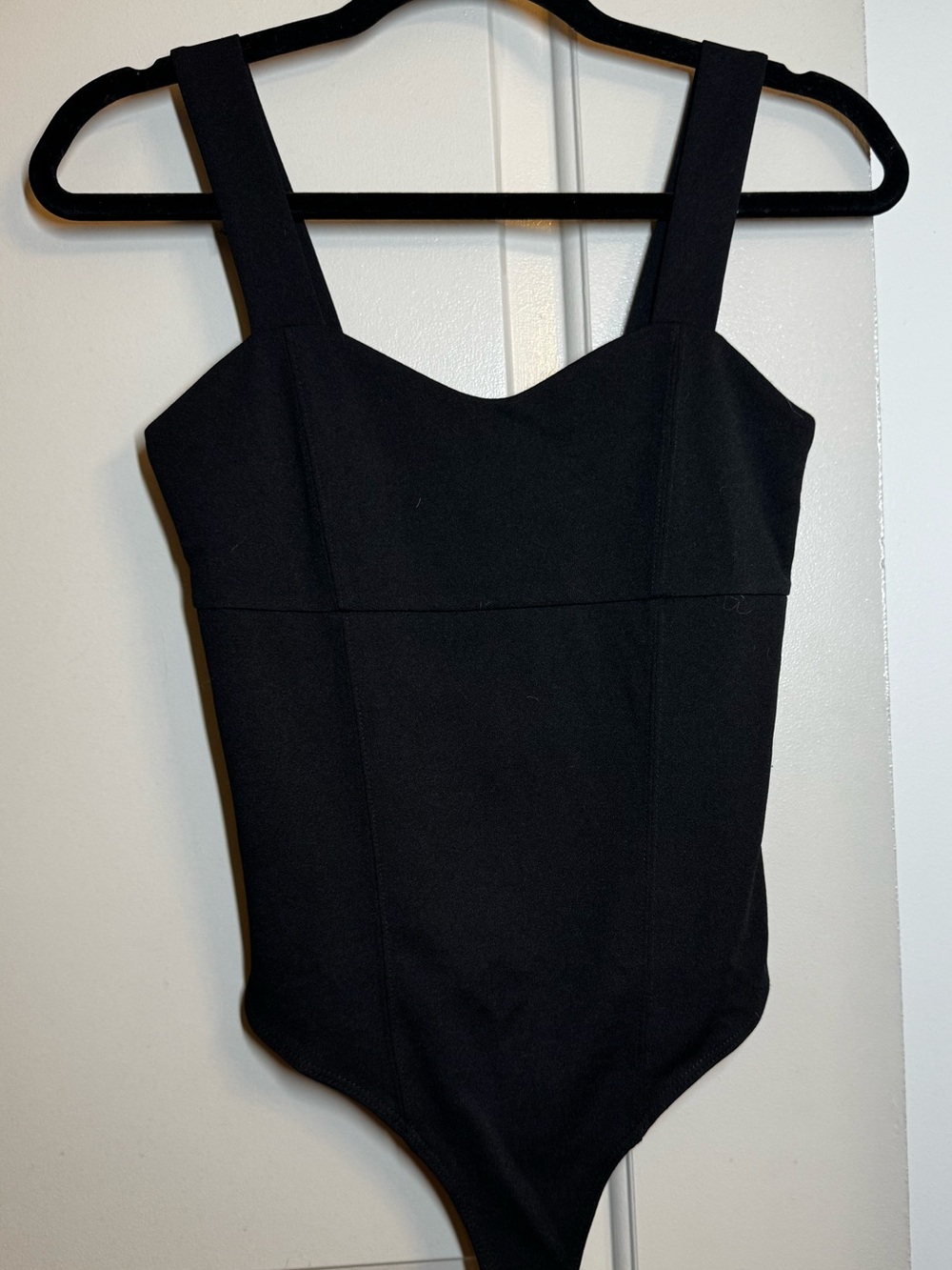 House of Harlow 1960 Black Structured Strap Bodysuit
